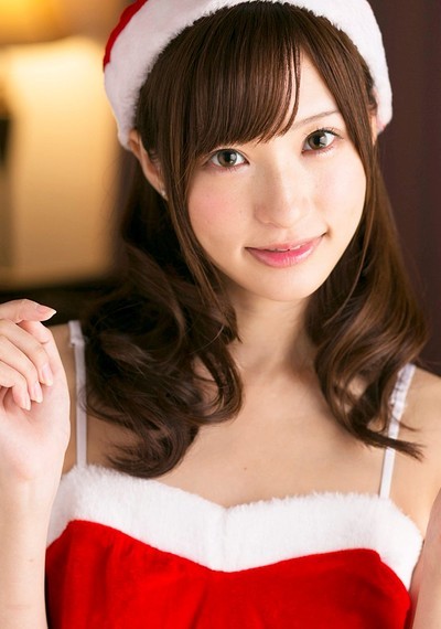 Daring and youthful vixen Angel Moe bares her smoking hot body in Santa Helper  in All Gravure set Santa Helper