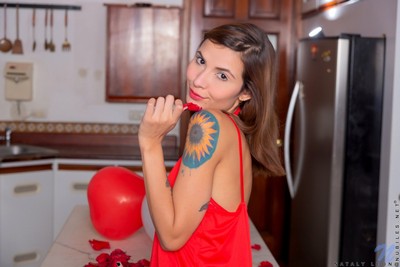 Flirty and playful nubiles beauty Nataly Leon stuns everyone with her seductive body in Happy Vday  in Nubiles set Happy Vday